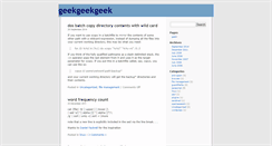 Desktop Screenshot of geekgeekgeek.antithetical.org